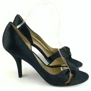 Nine west heels Nwjojus size 8 black satin d’Orsay